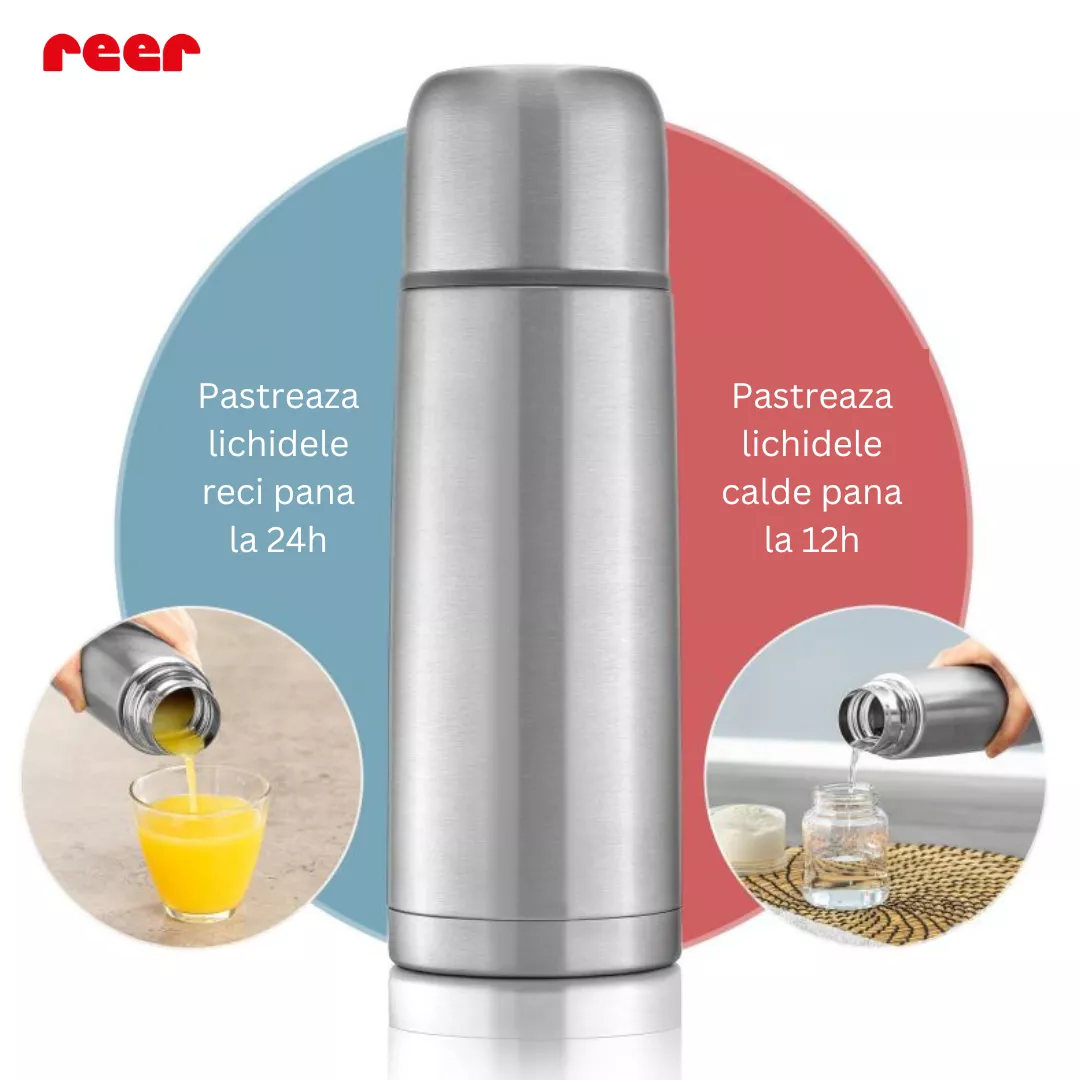 Termos bebelusi, inox vidat, 450ml, Reer [6]