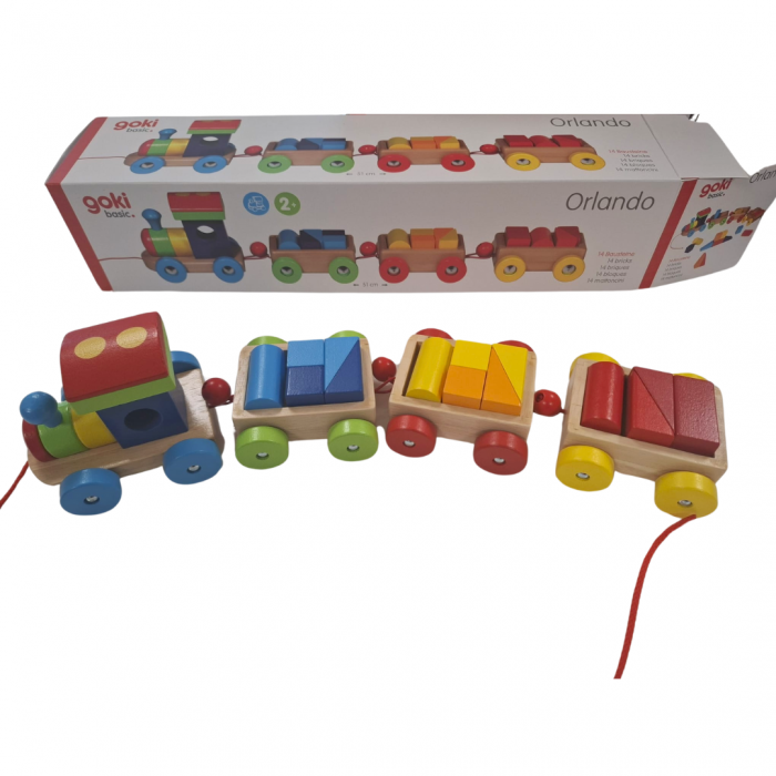 Trenulet jucarie, de lemn, cu accesorii [3]