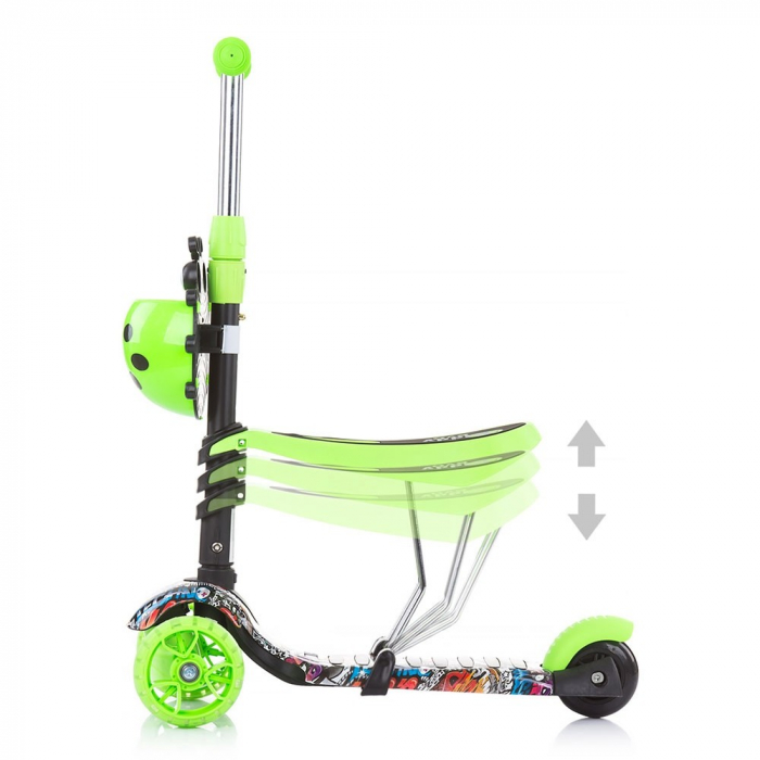 Trotineta copii 3 ani+, 3 in 1, verde lime, Chipolino Kiddy Evo [3]