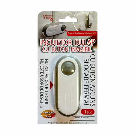 Opritor usi dulap, cu buton invizibil