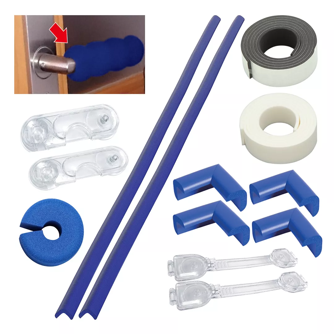 Pachet Sisteme de Siguranță Copii, 14 piese, Albastru