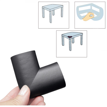 Protectie colturi mobilier, negru [2]