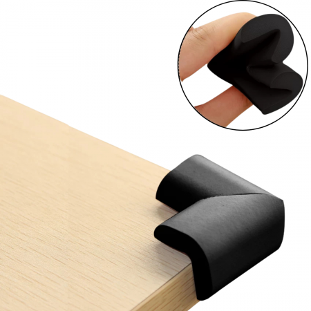 Protectie colturi mobilier, negru [10]