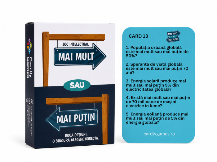 Mai Mult sau Mai Puțin – Joc de Cultură Generală | Cardly Games [5]