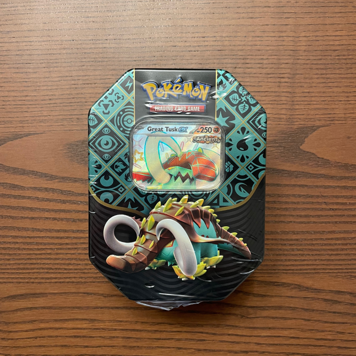 Pokemon TCG Scarlet & Violet Paldean Fates Tin Great Tusk Pokemonia [4]
