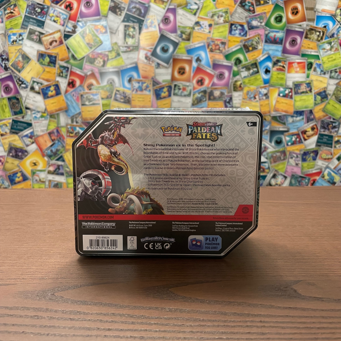 Pokemon TCG Scarlet & Violet Paldean Fates Tin mare Great Tusk Pokemonia [5]