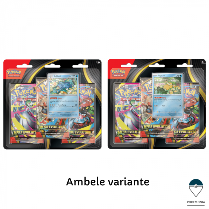 Pokemon TCG Mega Evolution 3 pack blister Psyduck and Golduck [1]