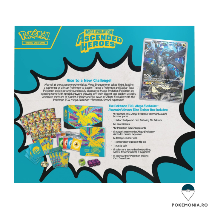 Carti Pokemon Trading Card Game Mega Evolution Ascended Heroes Elite Trainer Box Mega Dragonite [4]
