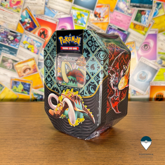 Pokemon TCG Scarlet & Violet Paldean Fates Tin Great Tusk Pokemonia [3]