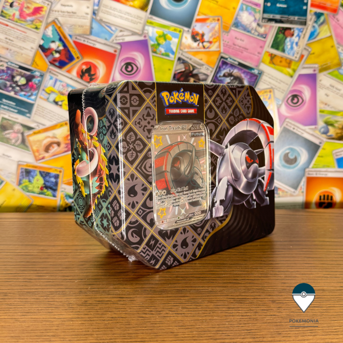 Pokemon TCG Scarlet & Violet Paldean Fates Tin mare Iron Treads Pokemonia [3]