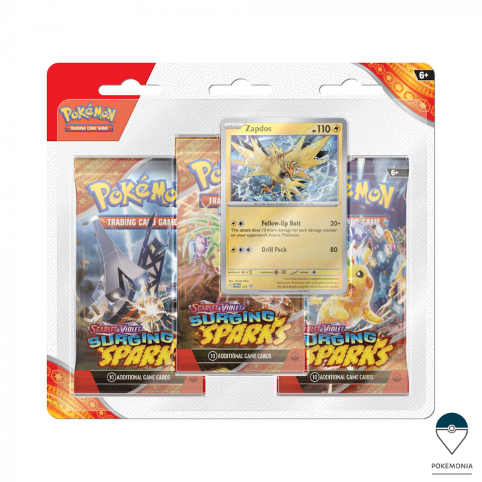 Carti Pokemon TCG Surging Sparks 3 Pack Blister Zapdos [1]