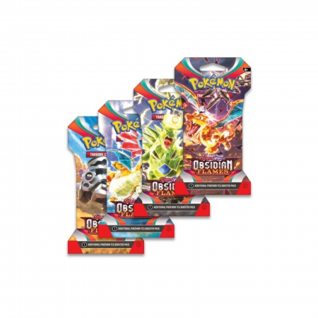 Pokemon TCG Engleza - Set cartonase Pokemon TCG Scarlet & Violet Obsidian Flames Sleeved Booster Pack