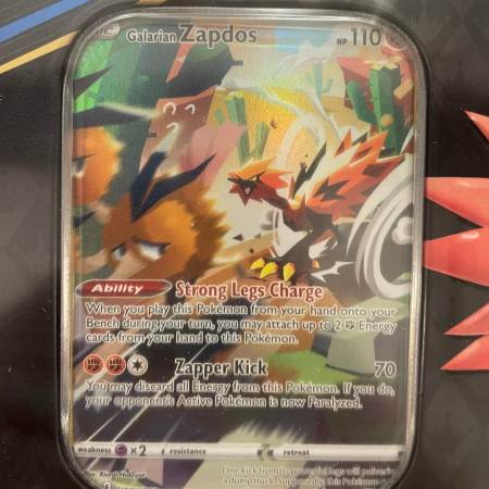 Set Cartonase Pokemon TCG Crown Zenith Tin Galarian Zapdos [5]