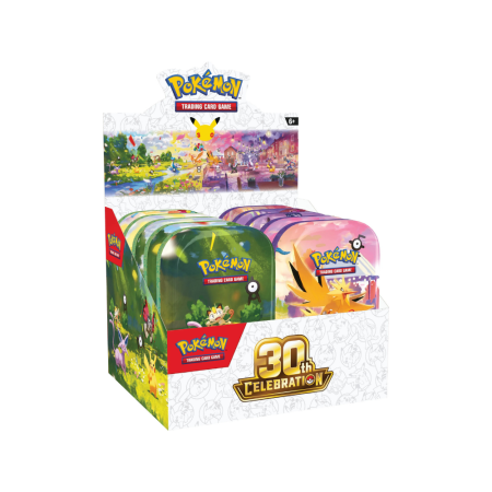 Pokemon TCG: 30th Celebrations - Pokemon TCG 30th Celebrations Mini Tin Display