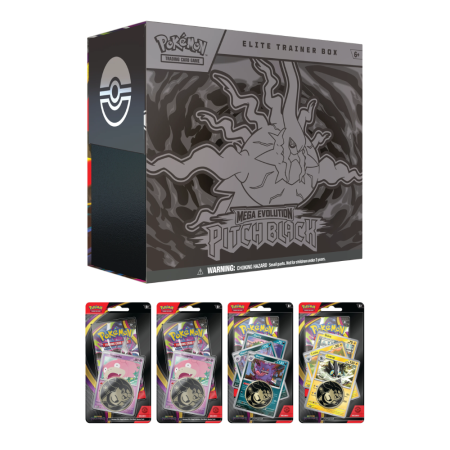 Pokemon TCG Engleza - Pokemon TCG Mega Evolution Pitch Black Elite Trainer Box Bundle
