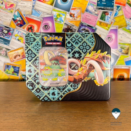 Pokemon TCG Scarlet & Violet Paldean Fates Tin mare Great Tusk Pokemonia [0]