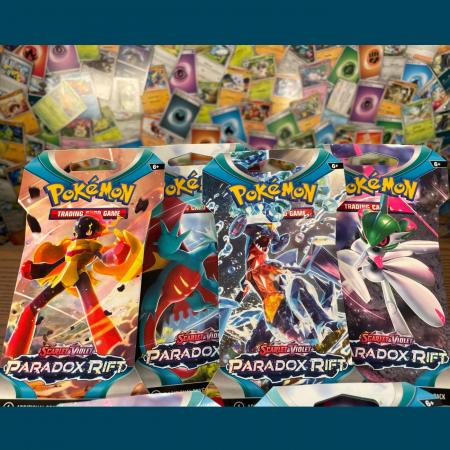Set cartonase Pokemon TCG Scarlet & Violet Paradox Rift sleeved booster pack [0]