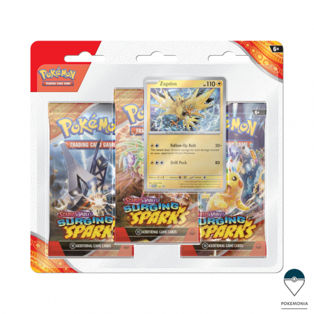 Pokemon TCG: Surging Sparks - Carti Pokemon TCG Surging Sparks 3 Pack Blister Zapdos
