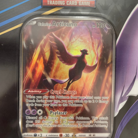 Set Cartonase Pokemon TCG Crown Zenith Tin Galarian Articuno [4]