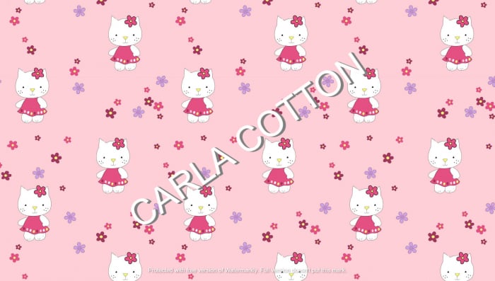 Cupon  Bumbac cu Hello Kittie - dimensiune 0,95 x 1.60 m [1]