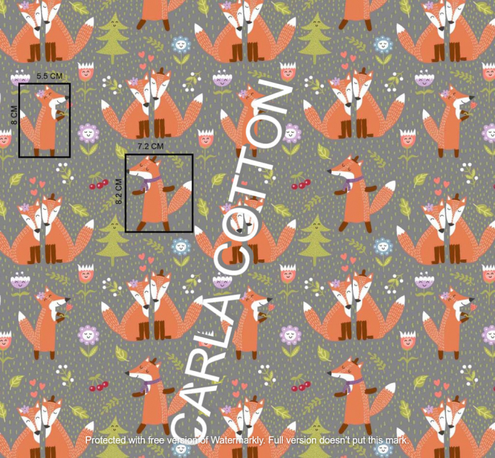 Cupon  Bumbac cu Vulpite - dimensiune 1.00 x 1.60m [1]