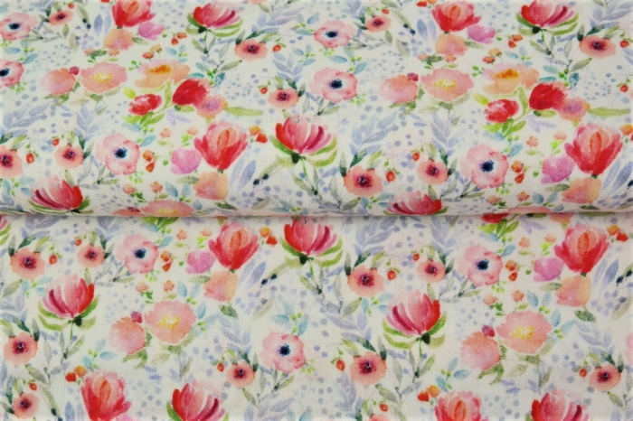 Cupon  Muselina cu Flori - dimensiune 0.50 x 1.40 m [1]