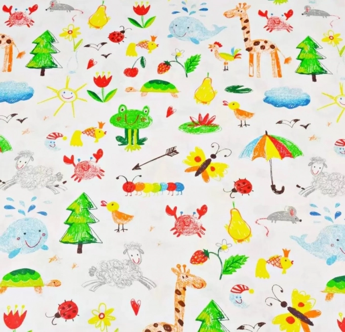 Oferte - Bumbac cu  Broscute - 5 metri
