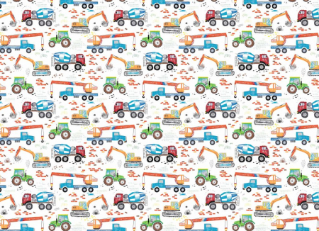 Bumbac Imprimat - Bumbac cu  Utilaje