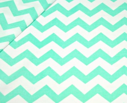 Bumbac Imprimat - Bumbac cu Zig Zag verde