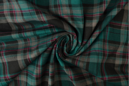 Bumbac in carouri - Tartan - Bumbac in carouri - albastru si verde