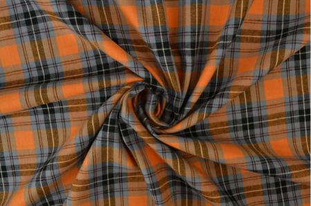 Bumbac in carouri - Tartan - Bumbac in carouri - portocaliu