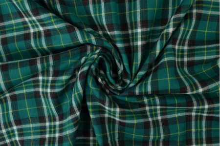 Bumbac in carouri - Tartan - Bumbac in carouri - verde si negru