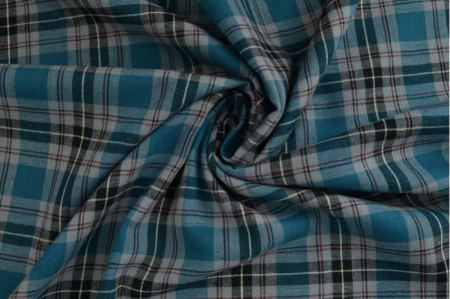 Bumbac in carouri - Tartan - Bumbac in carouri - albastru si negru