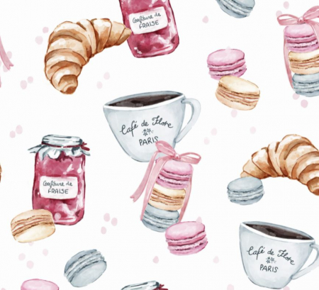 Bumbac Premium - Bumbac Premium cu  Macarons