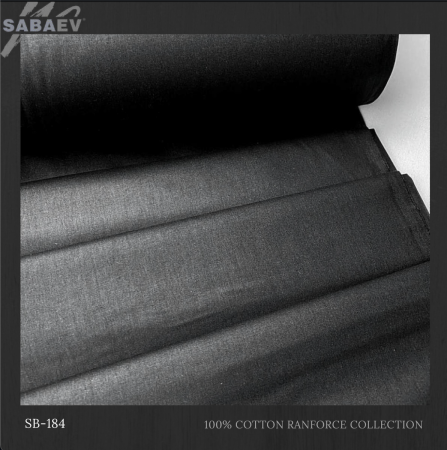 Bumbac Satinat  Uni - Bumbac Satinat Uni Negru SB 184