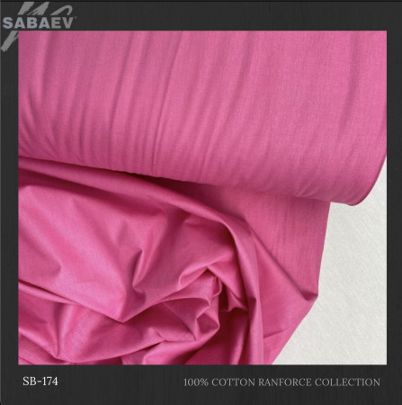 Bumbac Satinat  Uni - Bumbac Satinat Uni Roz SB 174