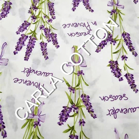 Cupoane de material - Cupon Bumbac cu Lavanda - dimensiune 0,91 x 1.60m