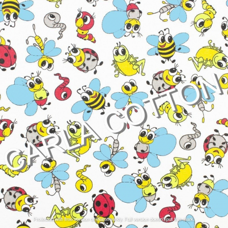 Cupoane de material - Cupon  Bumbac cu Albinute - dimensiune 0.83 x 1.60m