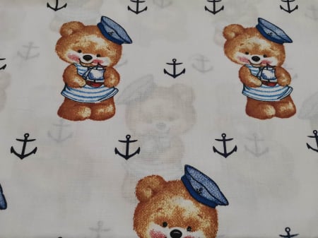 Cupoane de material - Cupon Bumbac cu Ursuleti - dimensiune  0,8 x 1.60m