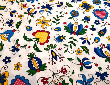 Cupoane de material - Cupon Bumbac cu  Model Traditional - dimensiune 0,34 x 1.60 m