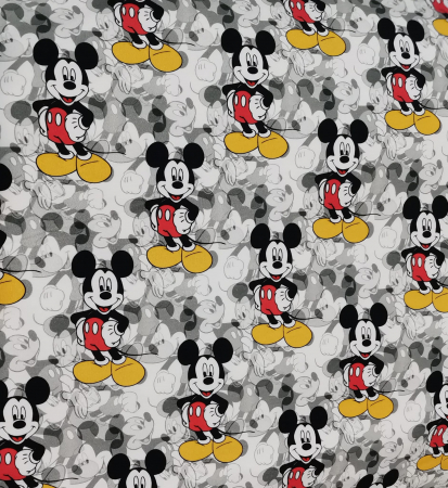 Cupoane de material - Cupon French Terry cu Miki Retro - dimesiune 100 x 90 cm