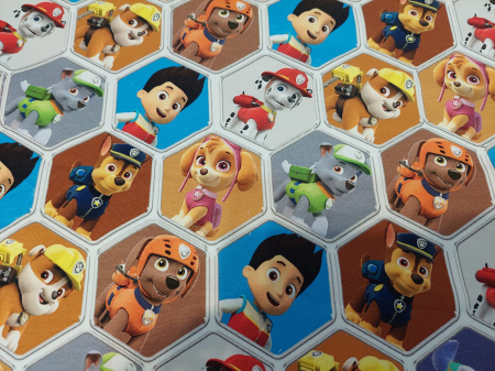 Cupoane de material - Cupon French Terry cu PAw Patrol - dimensiune 50x90 cm