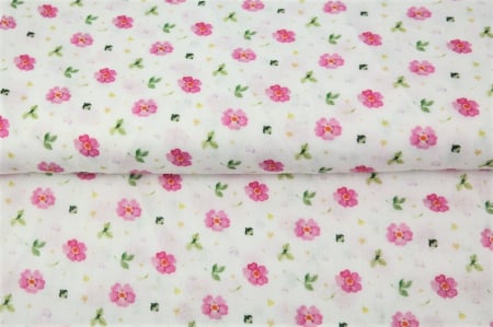Cupoane de material - Cupon  Muselina cu Floricele - dimensiune 0.50 x 1.40 m