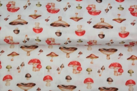 Cupon  Muselina cu Ciupercute - dimensiune 0.50 x 1.40 m [1]