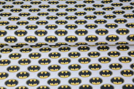 Cupoane de material - Cupon  Poplin cu licenta Batman - dimensiune 0,5 x 1.50 m