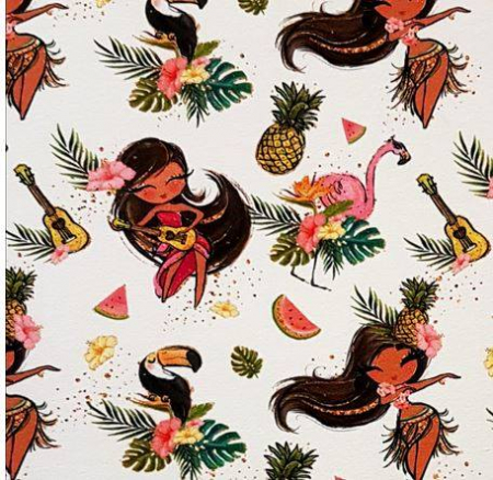 French Terry cu modele Disney - French Terry cu Vaiana