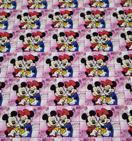 French Terry cu modele Disney - French Terry cu Minnie si Miki