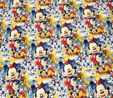 French Terry cu modele Disney - French Terry cu Miki