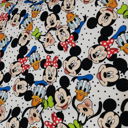 Tesaturi Textile - French Terry cu Minnie Miki si Donald