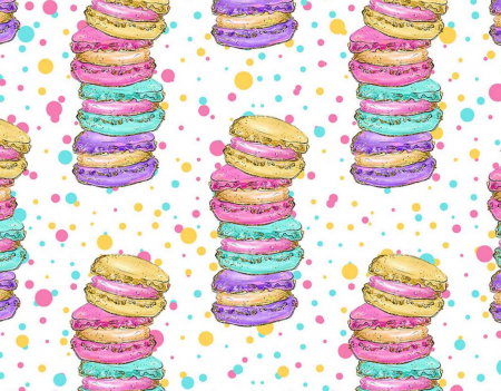 Jersey Elastic - Jersey Elastic cu Macarons